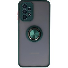 Novis Liora Newface Samsung Galaxy A23 4g Kılıf Montreal Yüzüklü Silikon Kapak - Yeşil