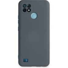 Novis Liora Newface Realme C21 Kılıf Nano Içi Kadife Silikon - Gri