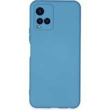 Novis Liora Newface Vivo Y21S Kılıf Nano Içi Kadife Silikon - Mavi