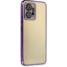 Novis Liora Newface Xiaomi Redmi Note 12 4g Kılıf Razer Lensli Silikon - Mor