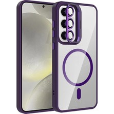 Novis Liora Joko Samsung Galaxy S25 Remim Lensli Magsafe Standlı Kapak - Derin Mor