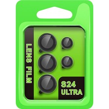 Novis Liora Newface Samsung Galaxy S24 Ultra Raze Metal Kamera Lens - Siyah