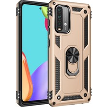 Novis Liora Newface Xiaomi Redmi 9t Kılıf Sofya Yüzüklü Silikon Kapak - Gold