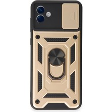 Novis Liora Newface Samsung Galaxy A04E Kılıf Pars Lens Yüzüklü Silikon - Gold