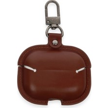 Novis Liora Newface Airpods Pro 2 (2.nesil) Çanta Deri Kılıf - Kahverengi