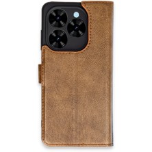 Novis Liora Newface Tecno Spark Go 2024 Kılıf Trend S Plus Kapaklı Kılıf - Taba