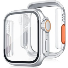 Novis Liora Newface Apple Watch 44MM Watch 49MM Kasa Dönüştürücü ve Ekran Koruyucu - Gümüş