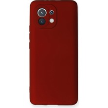 Novis Liora Newface Xiaomi Mi 11 Kılıf First Silikon - Bordo