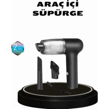 Eco Lounge Taşınabilir Vakumlu Araç Süpürgesi – Katlanabilir Sap, Yıkanabilir Filtre, 120W Motor