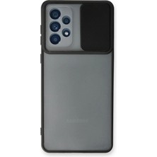 Novis Liora Newface Samsung Galaxy A73 5g Kılıf Palm Buzlu Kamera Sürgülü Silikon - Siyah