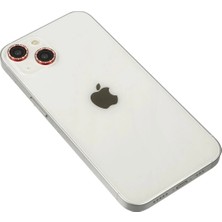 Getittir Newface Iphone 14 Diamond Kamera Lens - Kırmızı