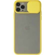 Novis Liora Newface Iphone 11 Pro Kılıf Palm Buzlu Kamera Sürgülü Silikon - Sarı