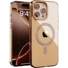 Novis Liora Joko Apple Iphone 16 Pro Max Tash Diamond Magsafe Kapak - Gold