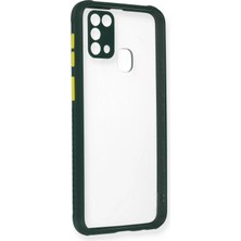 Novis Liora Newface Samsung Galaxy M31 Kılıf Miami Şeffaf Silikon - Koyu Yeşil
