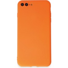 Rubby Newface Iphone 7 Plus Kılıf First Silikon - Parlak Turuncu