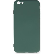 Rubby Newface Iphone 6 Plus Kılıf Nano Içi Kadife Silikon - Koyu Yeşil