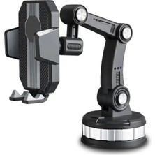 Novis Liora Vlike V13 Vantuzlu 360 Derece Ayarlanabilir Araç Tutucu - Siyah