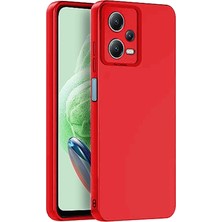 Novis Liora Newface Xiaomi Redmi Note 12 Pro 5g Kılıf Nano Içi Kadife Silikon - Kırmızı