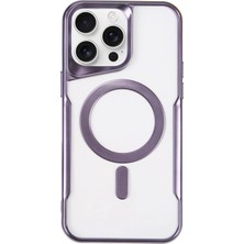 Newface Iphone 16 Pro Max Kılıf Boyi Magsafe Silikon Kapak - Derin Mor