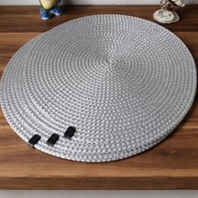 Naspar 4 Adet Gri Renk Supla / Amerikan Servis / Tabak Altlığı / Kahve Sunum 32  cm