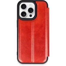 Newface Iphone 14 Pro Max Kılıf Flip Cover - Kırmızı