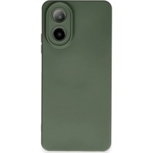 Newface Oppo A38 Kılıf Nano Içi Kadife Silikon - Koyu Yeşil