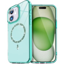 Rubby Newface Apple Iphone 11 Live Diamond Magsafe Kapak - Yeşil