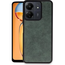 Newface Xiaomi Redmi 13C Kılıf Aras Deri Kapak - Koyu Yeşil