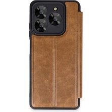 Newface General Mobile Era 50 Kılıf Flip Cover - Taba