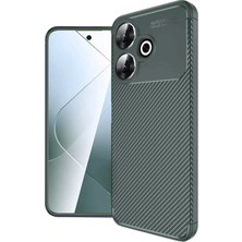 Newface Xiaomi Redmi 13 4g Kılıf Auto Focus Karbon Kapak - Koyu Yeşil