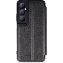 Newface Realme C65 Kılıf Flip Cover - Siyah