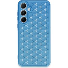 Newface Samsung Galaxy A25 5g Kılıf Petek Silikon Kapak - Mavi