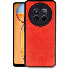 Newface Realme 12 5g Kılıf Aras Deri Kapak - Kırmızı