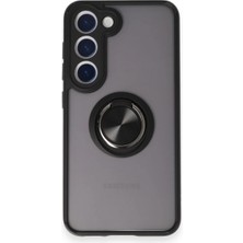 Newface Samsung Galaxy M15 Kılıf Montreal Yüzüklü Silikon Kapak - Siyah