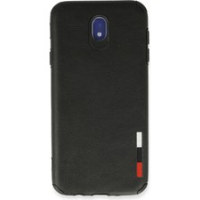 Rubby Newface Samsung Galaxy J7 Pro / J730 Kılıf Loop Deri Silikon - Siyah