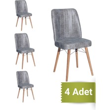 Avenza Living Kare Gold 4'lü Sandalye Mutfak Sandalyesi