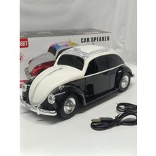 AXWER Klasik Oyuncak Araba Müzik Çalar Bluetooth Hoparlör USB Müzik Çalar Tf Aux Sd Kart Giriş Fm Radyo - Siyah- Tek Ebat