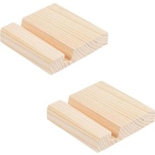 Ahşap Telefon Tutucu Masa Üzeri Stand 2 Adet Kaymaz Taban Şık Tasarım