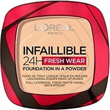 Pucutun L'ORÉAL PARIS Infaillible 24H Fresh Wear Pudra Fondöten 40 Cashmere Yüksek Kapatıcılık ve Mat Bitiş