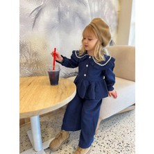 Butik Kız Çocuk %100 Pamuklu Müslin 2'li Alt - Üst Takım