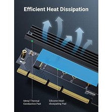 Pcıe 4.0 X4 X8 X16 Uyumlu 64GBPS Nvme M.2 SSD Dönüştürücü Adaptör