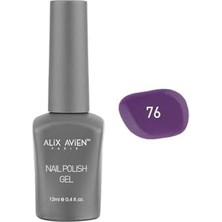 Alıx Avıen Mor Kalıcı Oje 76-Yoğun Renk Veren Jel Oje 12 Ml-Nail Uv Gel Polish 76