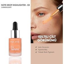 Pucutun Note Drop Highlighter 03 Candlelight Işıltılı Likit Aydınlatıcı 14 ml