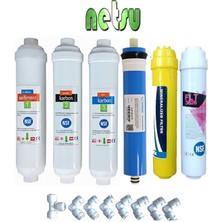 - Vontron membranlı,Tüm kapalı kasa su arıtma filtresi,6 lı filtre seti