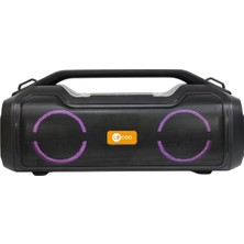 DS153 Boombox Rgb Bluetooth Eq Işlevi Subwoofer Suya Karşı Dayanıklı 40W Rms Powerbank 360° Ses Işlevli 2 Pasif Radyatörlü 5.0 3600MAH 80W Tepe Güç Tws Ipx5 Taşınabilir Hoparlör