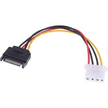 4348 Sata Kasa HDD Dişi Erkek 4 Pin Power Molex Güç Kablosu 20 cm