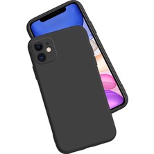 11 ile Uyumlu Kılıf Içi Kadife Lansman Silikon Şok Emici Full Kasa Koruma Sağlayan Kılıf (Siyah)