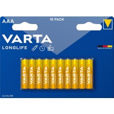 Varta Longlife Aaa Alkalin Kalem Pil 10'lu Paket