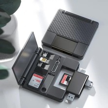 NR19 Otg 7 In 1 Lightning Type C Micro USB Hafıza Kart Okuyucu Ios 13 Kart Saklama Kutusu