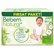 Bebem Natural Bebek Bezi Junior 5 Beden Fırsat Paketi 40 Adet